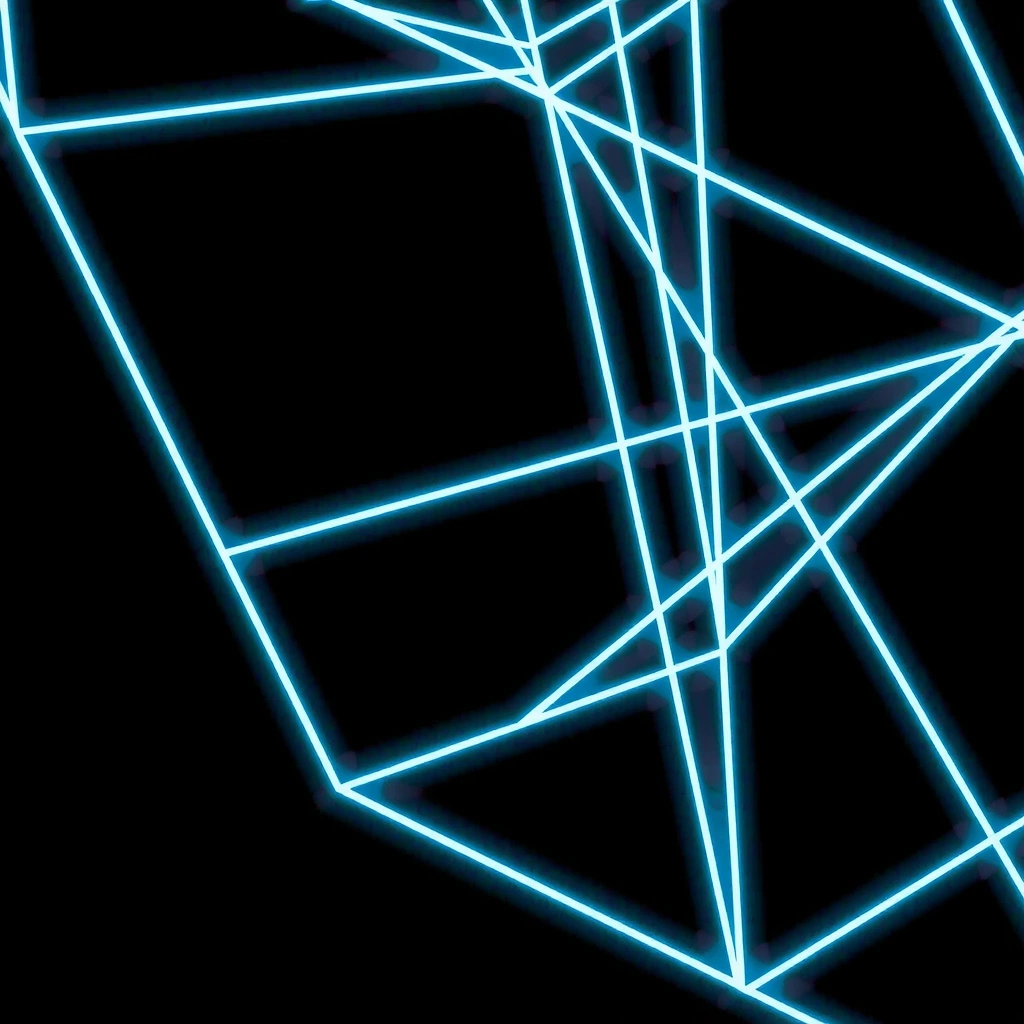 Abstract geometric wireframe mesh representing digital architecture